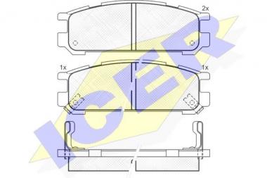 Brake pad set Subaru Impreza 92- /Legacy 89-99 rear 