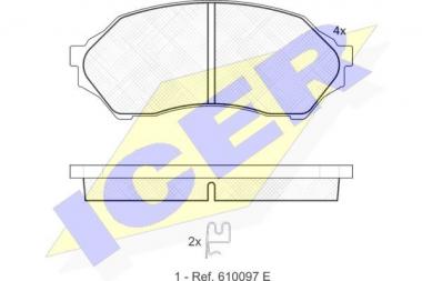 Brake pad set Mazda 323 1.4/1.5 98-01 