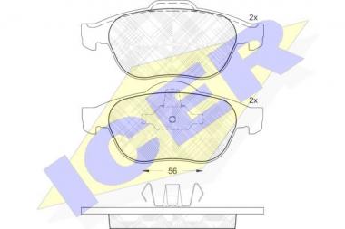 Brake pad set Renault Espace/Laguna/Velsatis 02> 