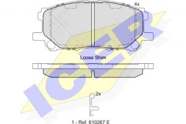 Brake pad set Lexus RC/RX 3.0-5.0 03- 