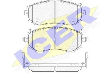 Brake pad set Subaru Forester/Impreza/Legacy IV/V/Outback/XV 1.5-3.0 00- 