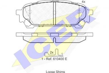 Brake pad set Subaru Impreza 01> rear 