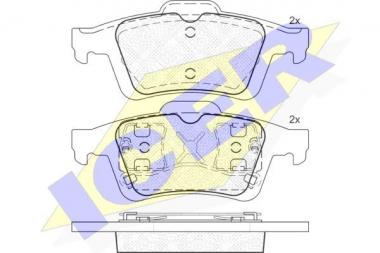Brake pad set Opel Signum/Vectra C 02> /Nis Primera 02> rear 