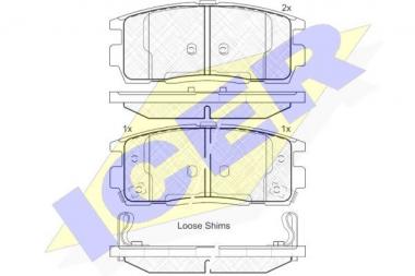 Brake pad set Chevrolet Captiva/Equinox/Opel Antara A 2.0D-3.4 03- 