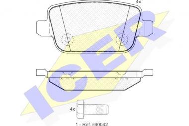Brake pad set Ford Focus II/Galaxy II/Kuga I/Mondeo IV/S-Max 1.6-2.5 06-15 
