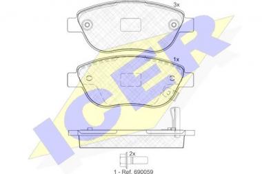 Brake pad set Opel Corsa D 1.3 CDTI 06> 