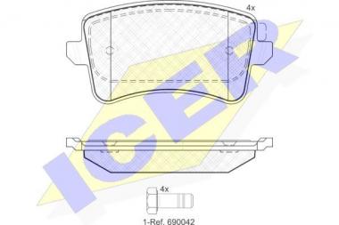 Brake pad set Audi A4 B8/A5/Q5 1.8-3.2 07-17 