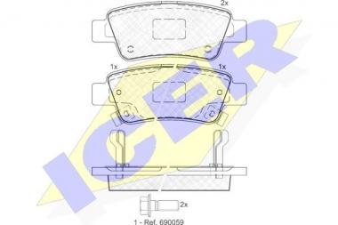 Brake pad set Honda CR-V II/III/IV 1.6D-2.4 01- 