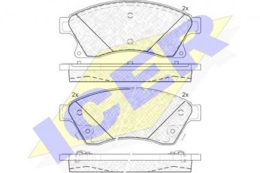 Brake pad set Chevrolet/Opel 09> 