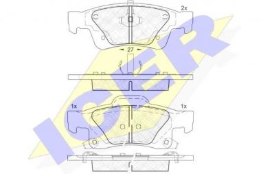 Brake pad set Jeep Grand Cherokee IV 3.0D-6.4 10- 