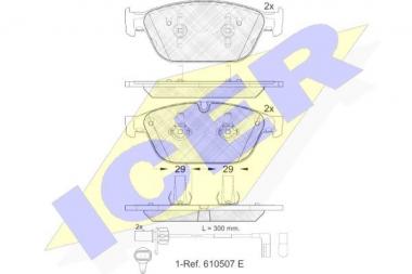 Brake pad set Audi A6/A8 10> 