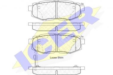 Brake pad set  Subaru 05> 