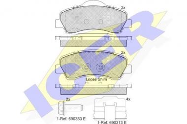 Brake pad set Citroen C4 Cactus/C-Elysee/Peugeot 301/308 II 1.2-2.0D 12- 
