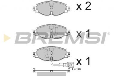 Brake pad Audi Q3/Seat Leon/Tarraco/Skoda Karoq/VW Arteon/Caddy/Golf VII/VIII/Passat B8/Polo VI/T-Roc/Tiguan 1.0-Electric 12- 