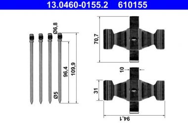 Accessory Kit, disc brake pads 