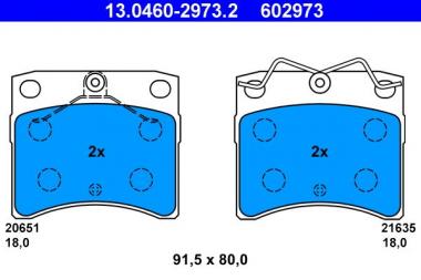 Комплект тормозных колодок, дисковый тормоз 