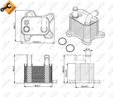 Oil Cooler, engine oil 