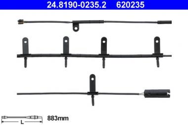 Warning Contact, brake pad wear