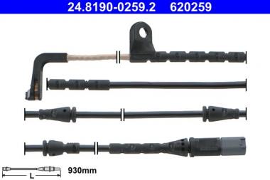 Warning Contact, brake pad wear
