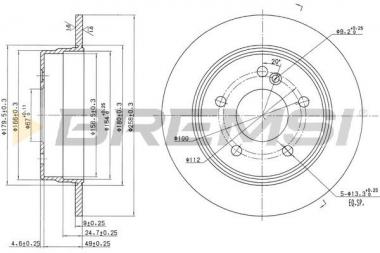 Brake disc MB 124 W124/190 W201/C W202/E W124 1.8-3.0D 82-00 