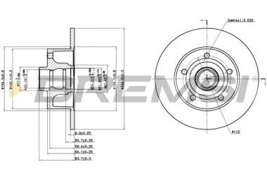 Brake disc Audi A4 B5 1.6-2.8 94-01 