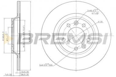 Торм. диск Citroen C5 III/Peugeot 407/508 I/607 1.6-3.0D 00- 