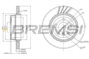 Торм. диск BMW X3 E83 2.0-3.0D 03-11 