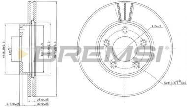 Stabdžių diskas Mazda 3/5 03> priek.(tik po 2vnt) 