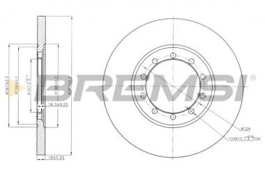 Brake disc Ford Transit 2.2D/2.4D/3.2D 06-14 