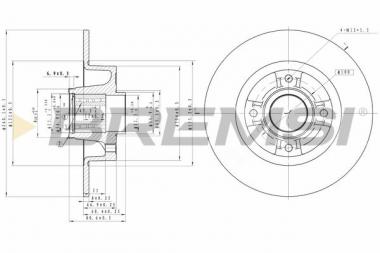 Stabdžių diskas Renault Clio/Megane/Modus 02> galin. 
