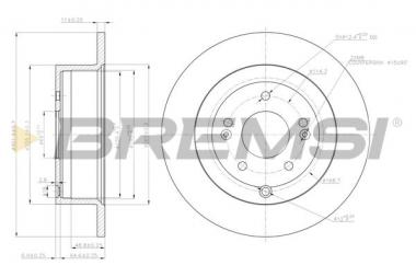 Торм. диск Hyundai Santa Fe II 2.2D/2.7 06-12 