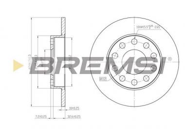 Торм. диск Audi 80 B4/A4 B6/B7/Seat Exeo 1.6-3.2 90-1 