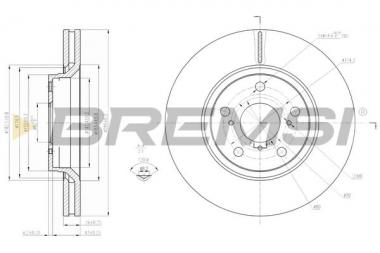 Stabdžių diskas Toyota Auris/Avensis/Corolla/Verso 1.6-2.2D 06-18 priek. 