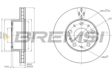 Торм. диск Citroen Jumper II/Fiat Ducato/Opel Movano C/Peugeot Boxer 2.0D-Electric 05- 