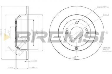 Торм. диск Hyundai Santa Fe II/III/Kia Sorento II 2.0D-3.5 06- 