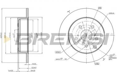 Brake disc Toyota Verso 1.6-2.2D 09-18 