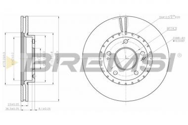 Торм. диск Hyundai Elantra V/VI/I30/Kia Cee'd/Pro Cee'd 1.0-2.0 10- 