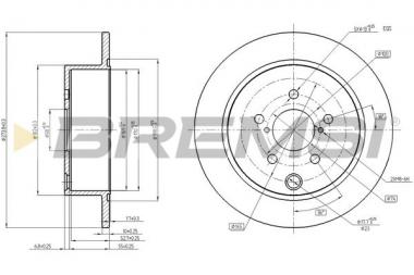 Торм. диск Subaru Forester/Impreza/XV 1.6-2.5 09- 