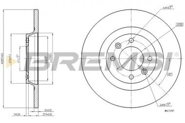Brake disc  Citroen C4/Peugeot 308 10> 