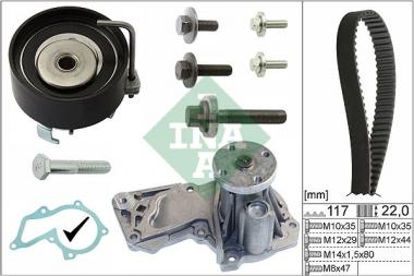 Water Pump & Timing Belt Kit Ford B-Max/C-Max I/II/Fiesta V/VI/Focus II/Volvo C30/S40 II/V50 1.2-1.6LPG 01- 
