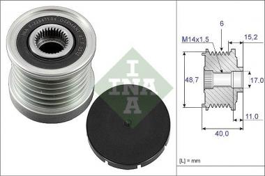 Freewheel clutch Saab 9-5 3.0 TiD 01> 