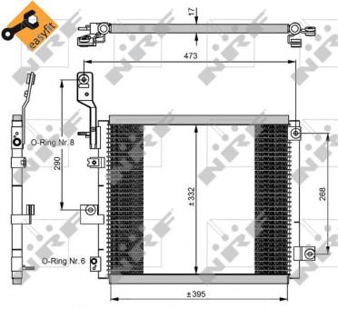 Condenser, air conditioning 