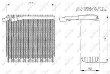 Evaporator, air conditioning 