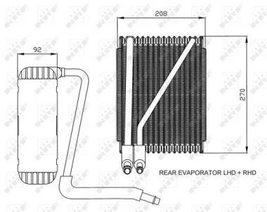 Evaporator, air conditioning 