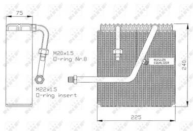 Evaporator, air conditioning 