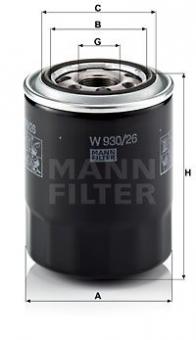 Oil filter Hyundai Galloper II/H-1/Terracan/Kia Carnival I/II/III 95- 