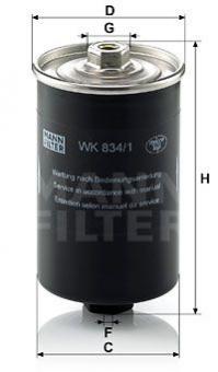 Filtras kuro benz. A-80/100/A6  (=G3744 / WK853 / ST305) 