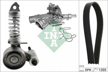 Water Pump + V-Ribbed Belt Kit 