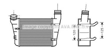 Радиатор воздуха Audi A4 B6/B7/A6 C5 1.9D/2.0D 00-09 