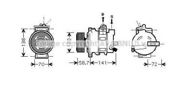 Kompresorius A/C Audi A4 B6/B7/B8/A5/A6 C6/A8 D3/Q5/Seat Exeo 1.6-3.0D 00-17 